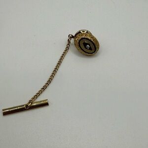 Vintage Anson Gold-Tone Tie Tack with Chain
